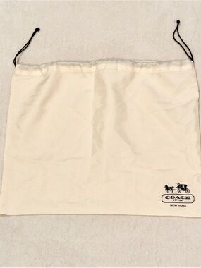 Coach Cream Dust Bag with Black Logo